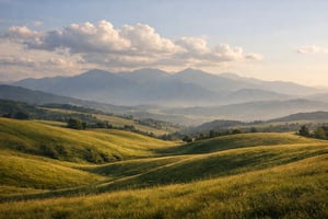 Serene Rolling Hills at Dusk